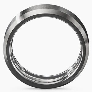 David Yurman Beveled Wedding Band Ring Grey Titanium 6mm Size 10